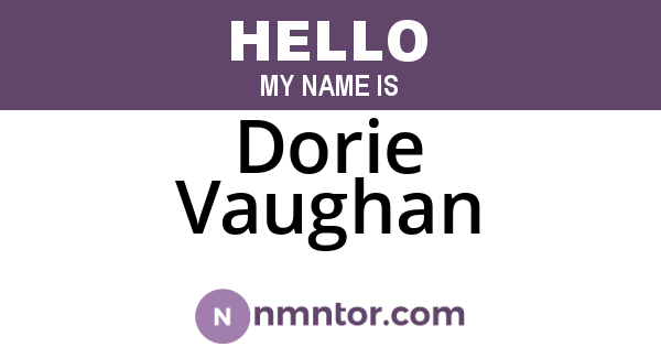 Dorie Vaughan