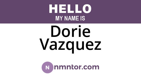 Dorie Vazquez