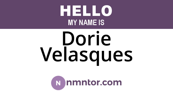 Dorie Velasques