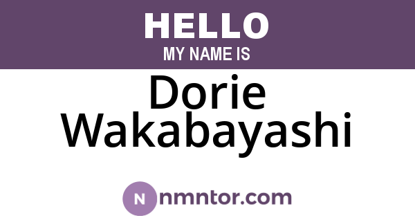 Dorie Wakabayashi