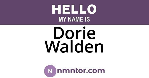 Dorie Walden