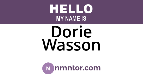 Dorie Wasson