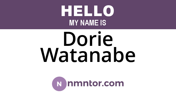 Dorie Watanabe