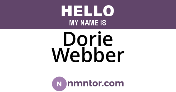 Dorie Webber
