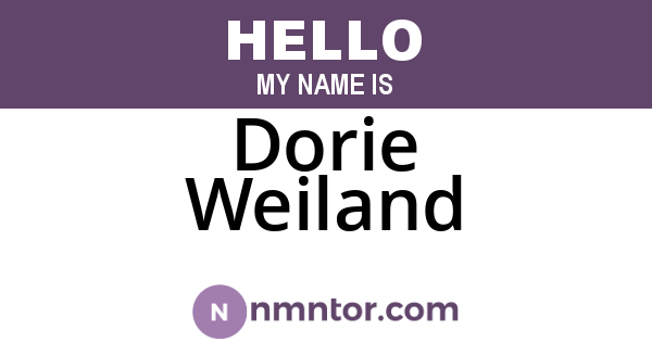 Dorie Weiland