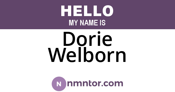 Dorie Welborn