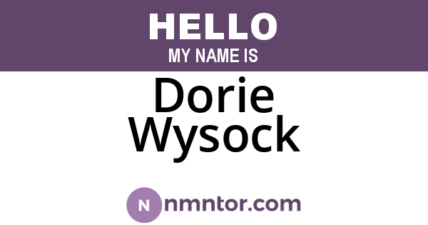 Dorie Wysock