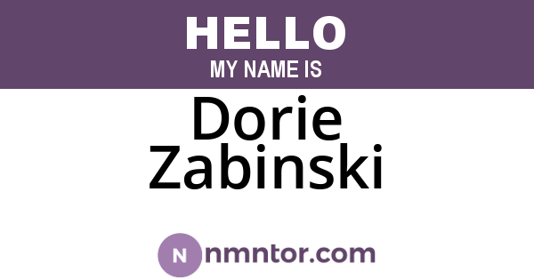 Dorie Zabinski