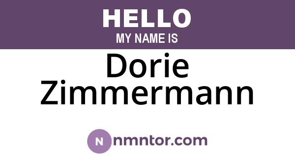 Dorie Zimmermann