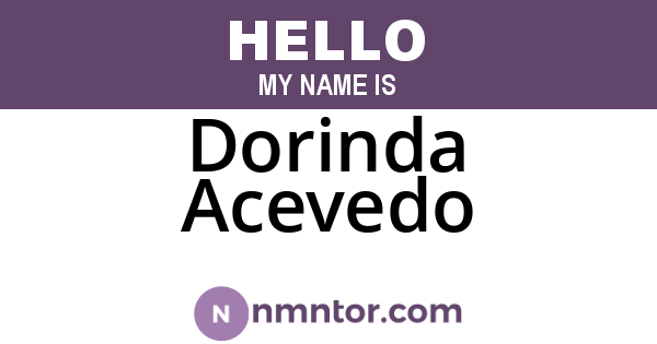 Dorinda Acevedo