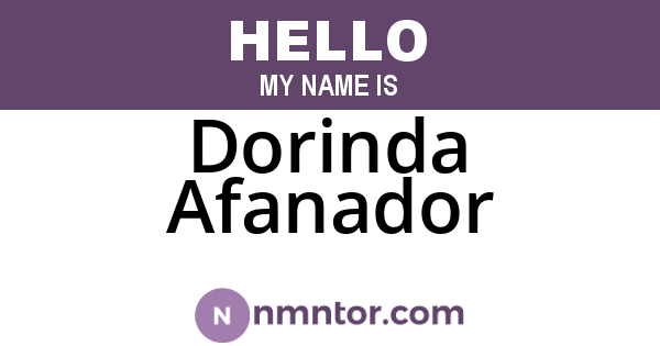 Dorinda Afanador
