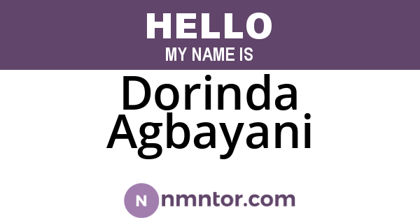 Dorinda Agbayani