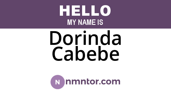 Dorinda Cabebe
