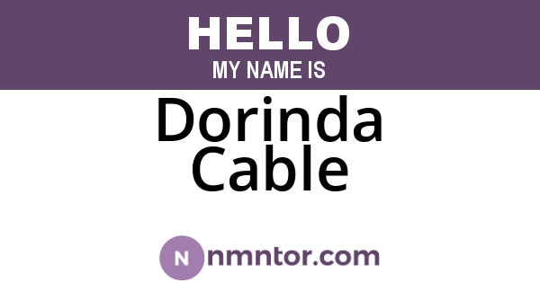 Dorinda Cable