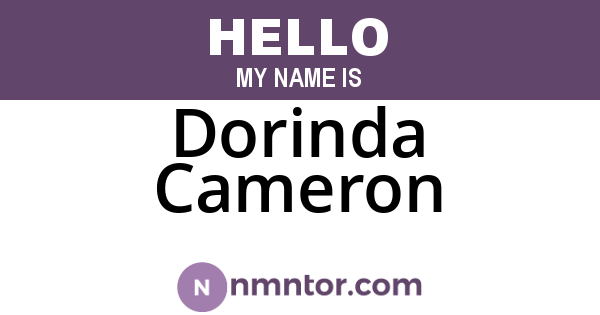 Dorinda Cameron