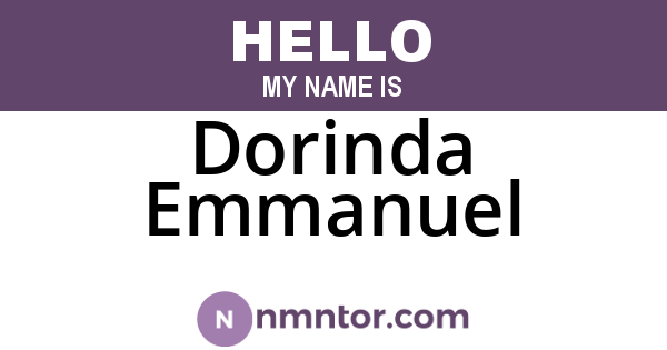 Dorinda Emmanuel