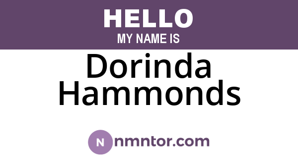 Dorinda Hammonds