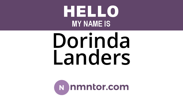 Dorinda Landers