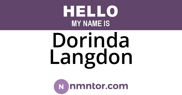 Dorinda Langdon