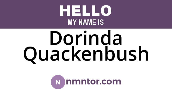 Dorinda Quackenbush