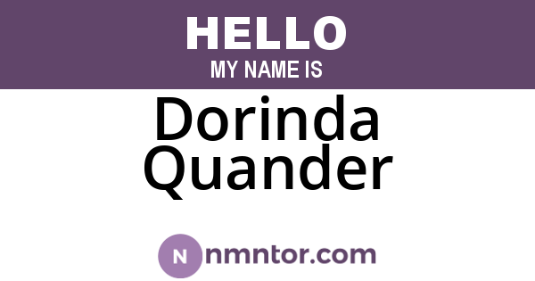 Dorinda Quander