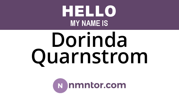 Dorinda Quarnstrom