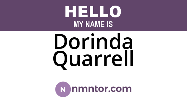 Dorinda Quarrell