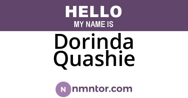 Dorinda Quashie