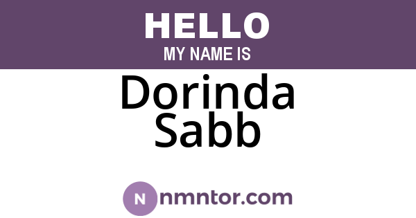 Dorinda Sabb