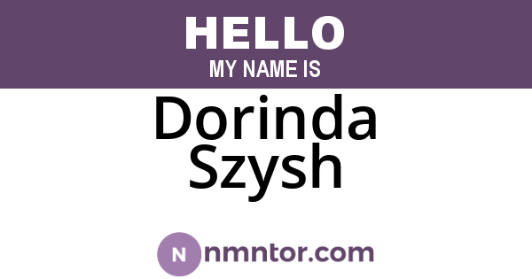 Dorinda Szysh