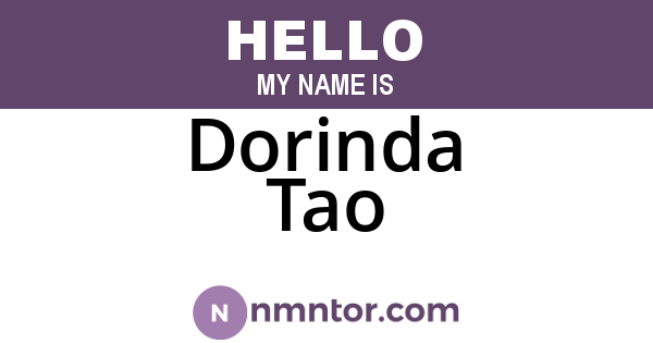 Dorinda Tao