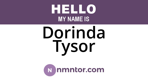 Dorinda Tysor