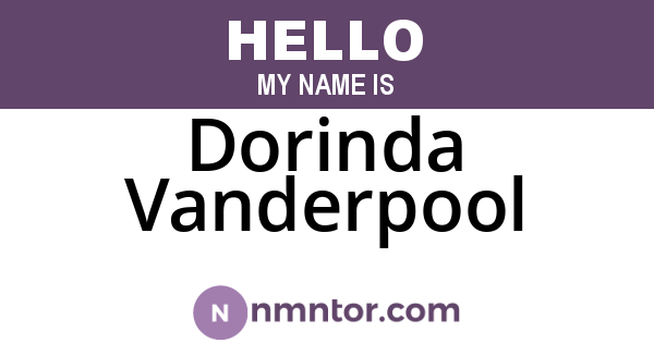 Dorinda Vanderpool