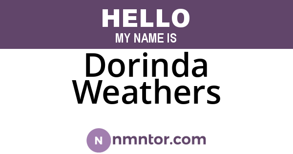 Dorinda Weathers