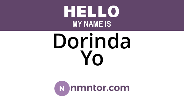 Dorinda Yo