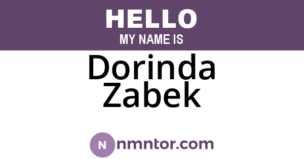 Dorinda Zabek