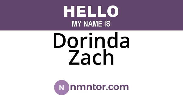 Dorinda Zach