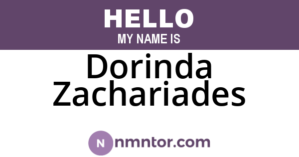Dorinda Zachariades