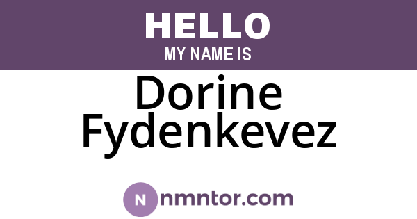 Dorine Fydenkevez