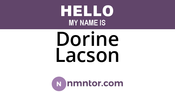 Dorine Lacson