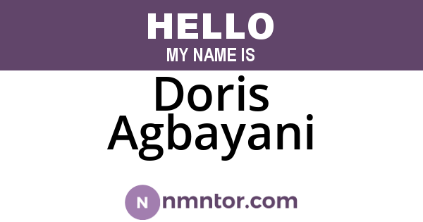 Doris Agbayani