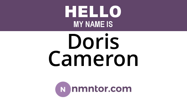 Doris Cameron