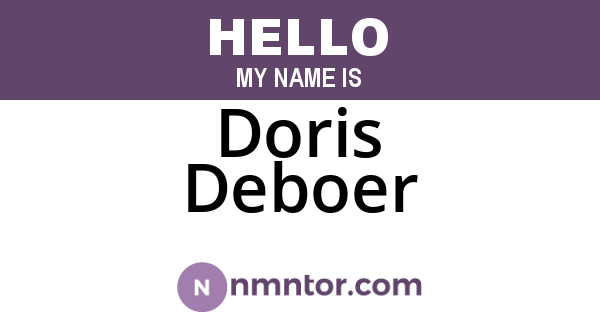 Doris Deboer