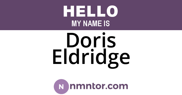 Doris Eldridge