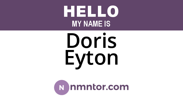 Doris Eyton