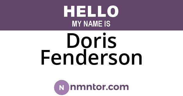 Doris Fenderson