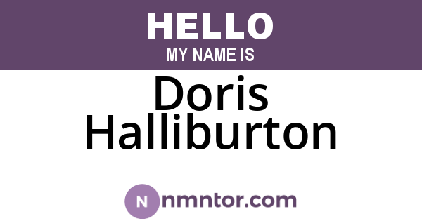 Doris Halliburton