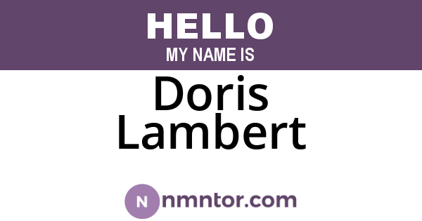 Doris Lambert