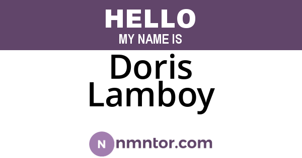 Doris Lamboy