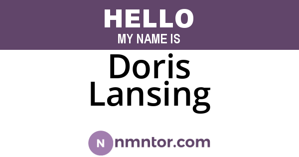Doris Lansing